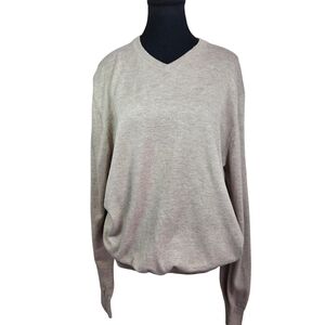 St. John's Bay  Beige V-Neck Sweater for Women Size XL